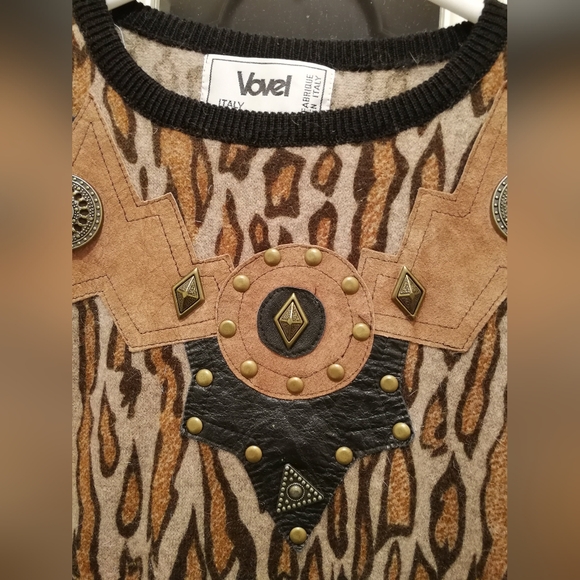 Italian Leopard print wool sweater S - Picture 4 of 9